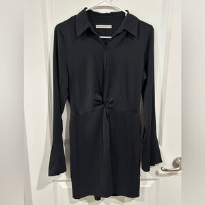 Abercrombie & Fitch Black Twist Front Shirt Mini Dress Size Small